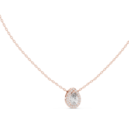 Fine Jewelry Pear Diamond Pendant with Modern Finish