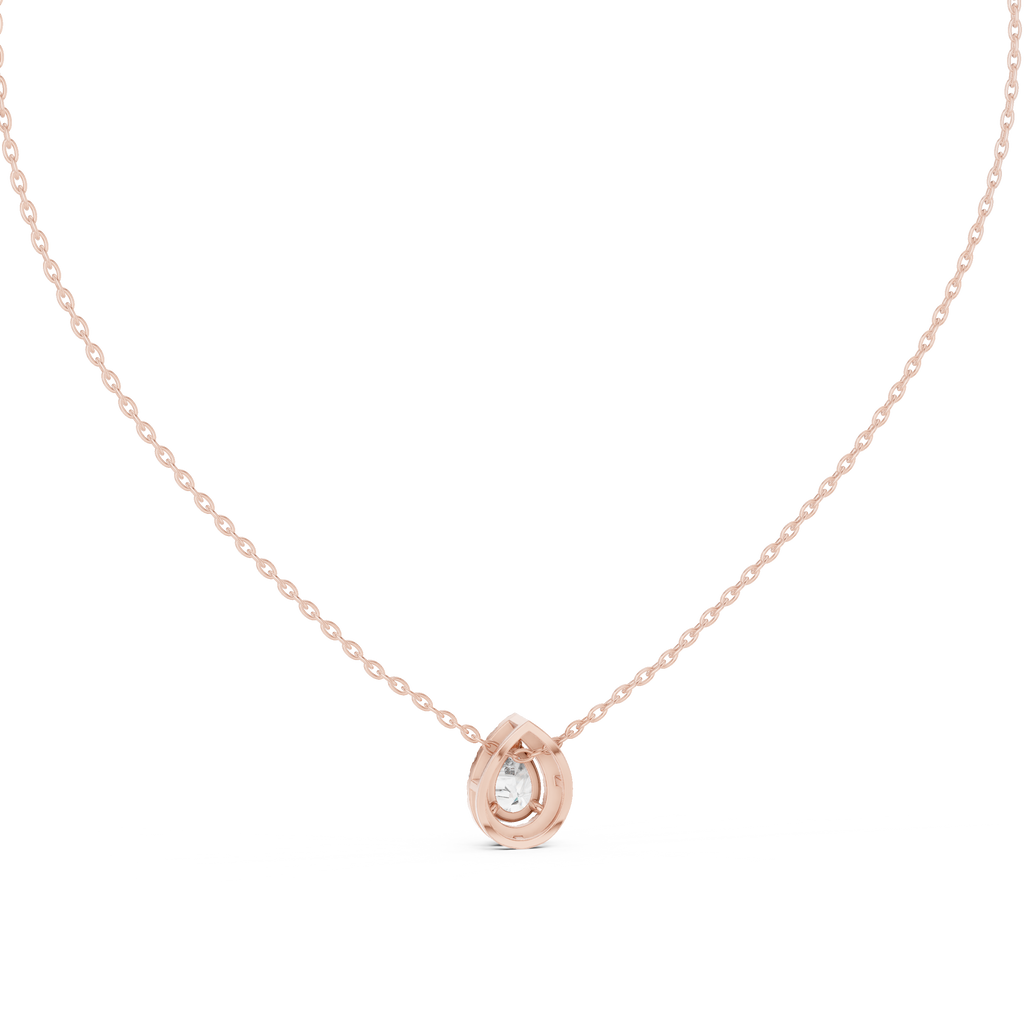 Luxuriöser Teardrop-Diamant-Anhänger mit Halo-Design