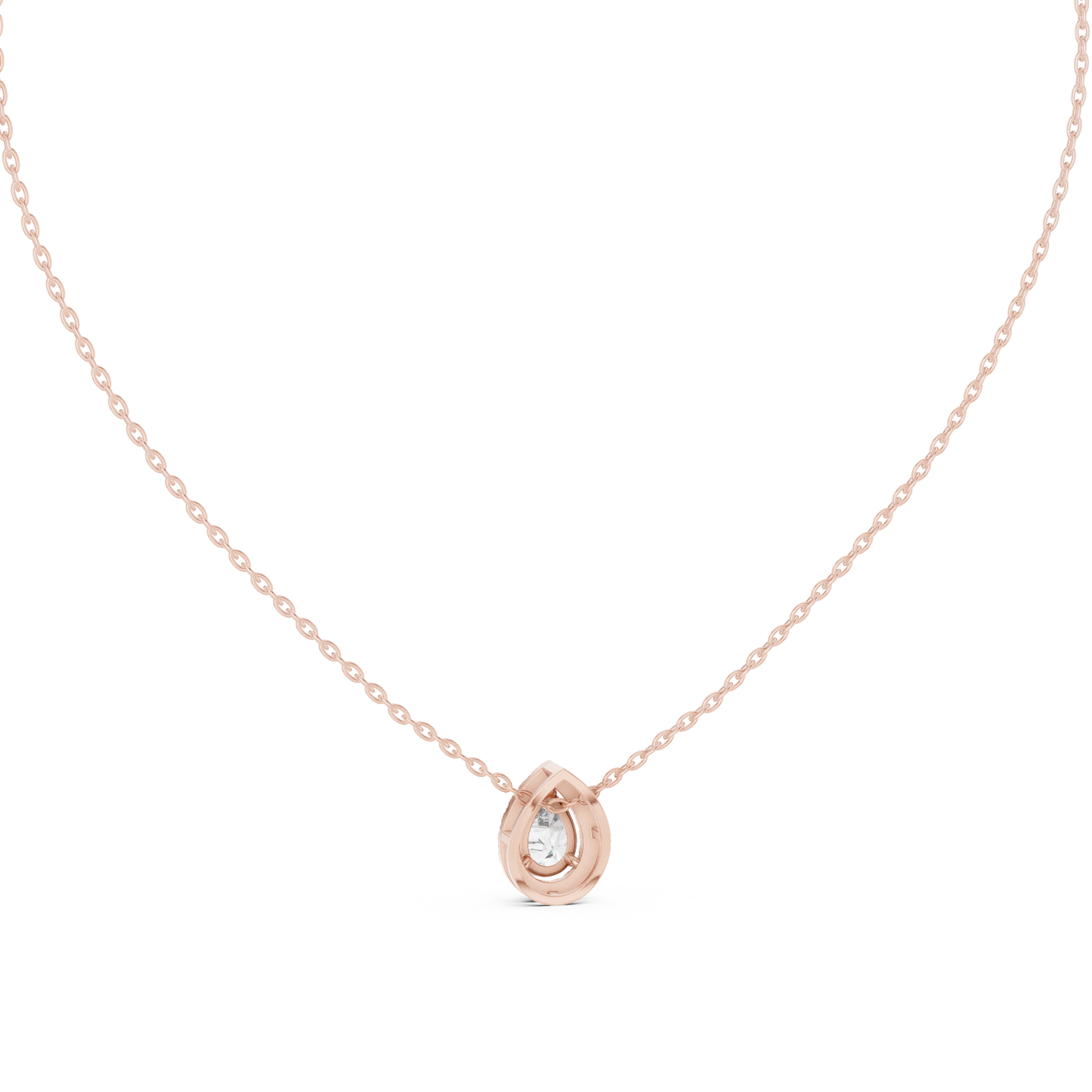 Fine Jewelry Pear Diamond Pendant with Modern Finish