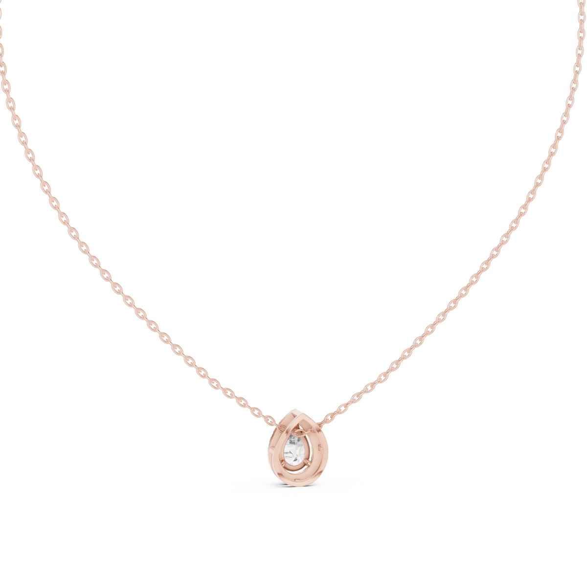 Luxuriöser Teardrop-Diamant-Anhänger mit Halo-Design
