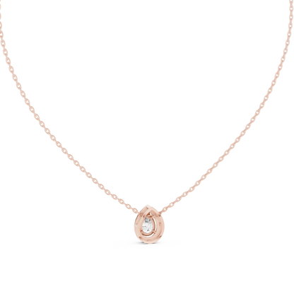 Fine Jewelry Pear Diamond Pendant with Modern Finish