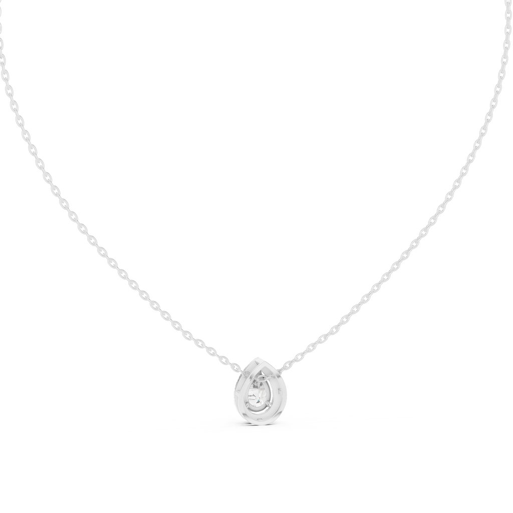 Luxuriöser Teardrop-Diamant-Anhänger mit Halo-Design