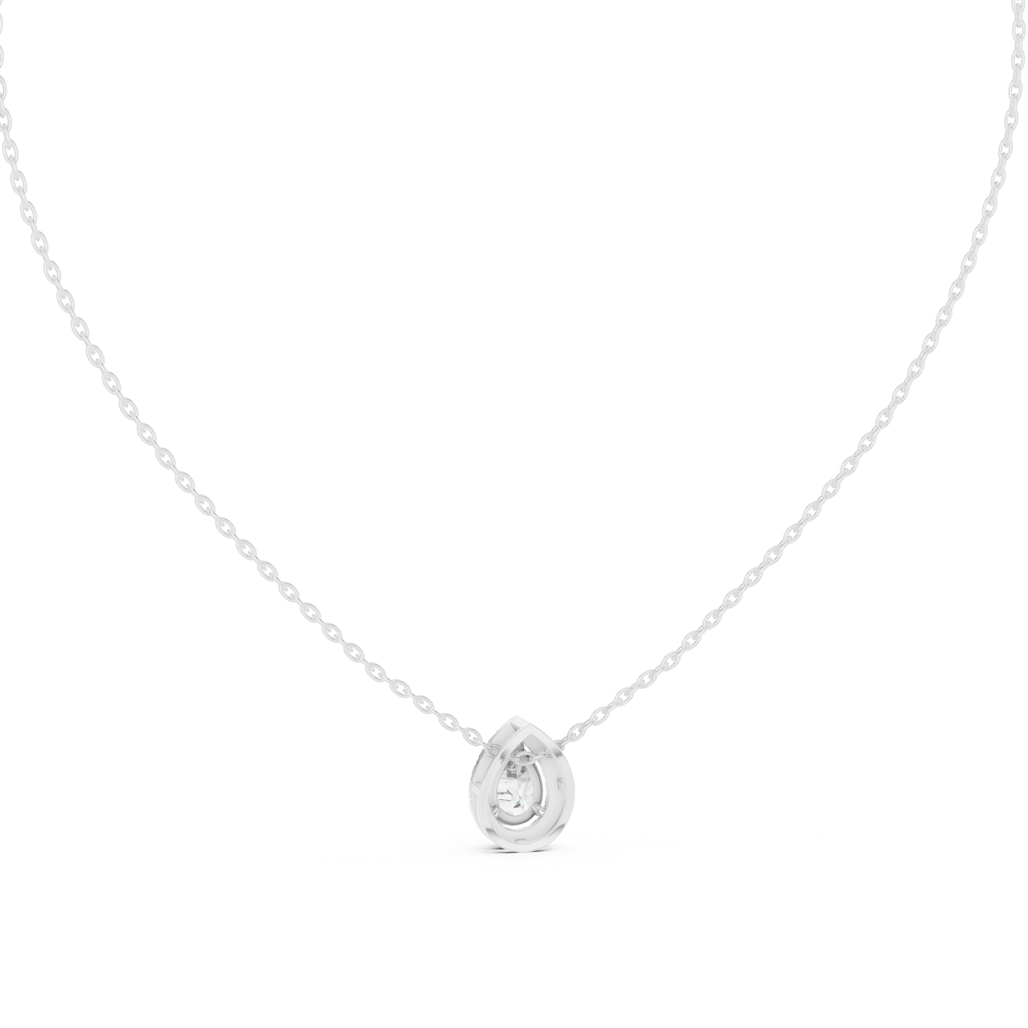 Fine Jewelry Pear Diamond Pendant with Modern Finish