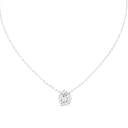 Fine Jewelry Pear Diamond Pendant with Modern Finish