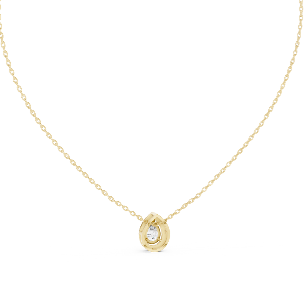 Luxuriöser Teardrop-Diamant-Anhänger mit Halo-Design