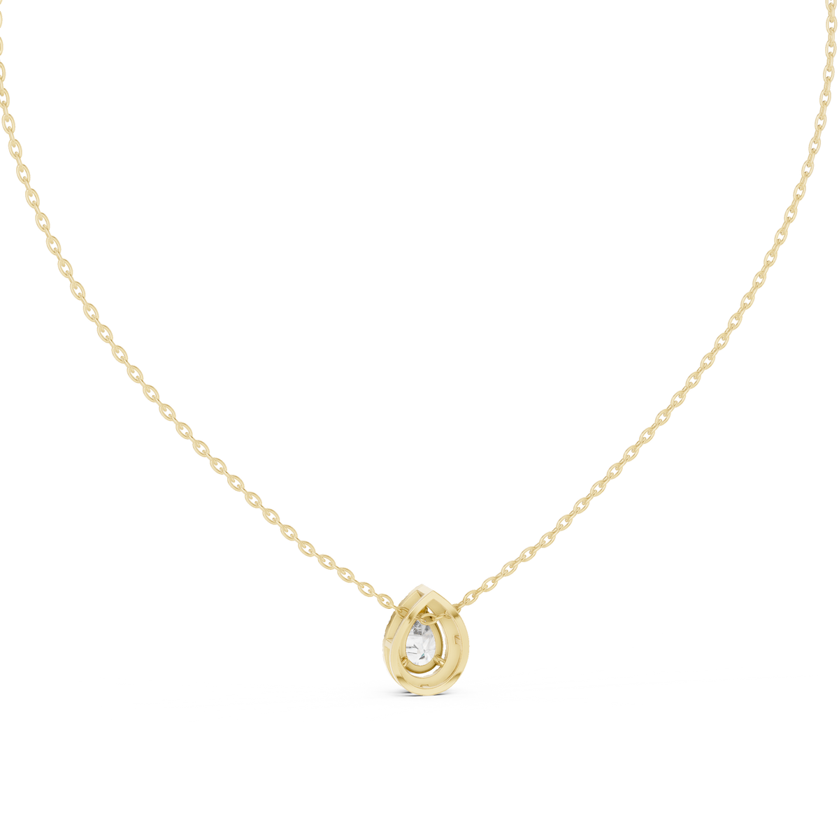 Luxuriöser Teardrop-Diamant-Anhänger mit Halo-Design