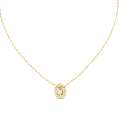 Fine Jewelry Pear Diamond Pendant with Modern Finish
