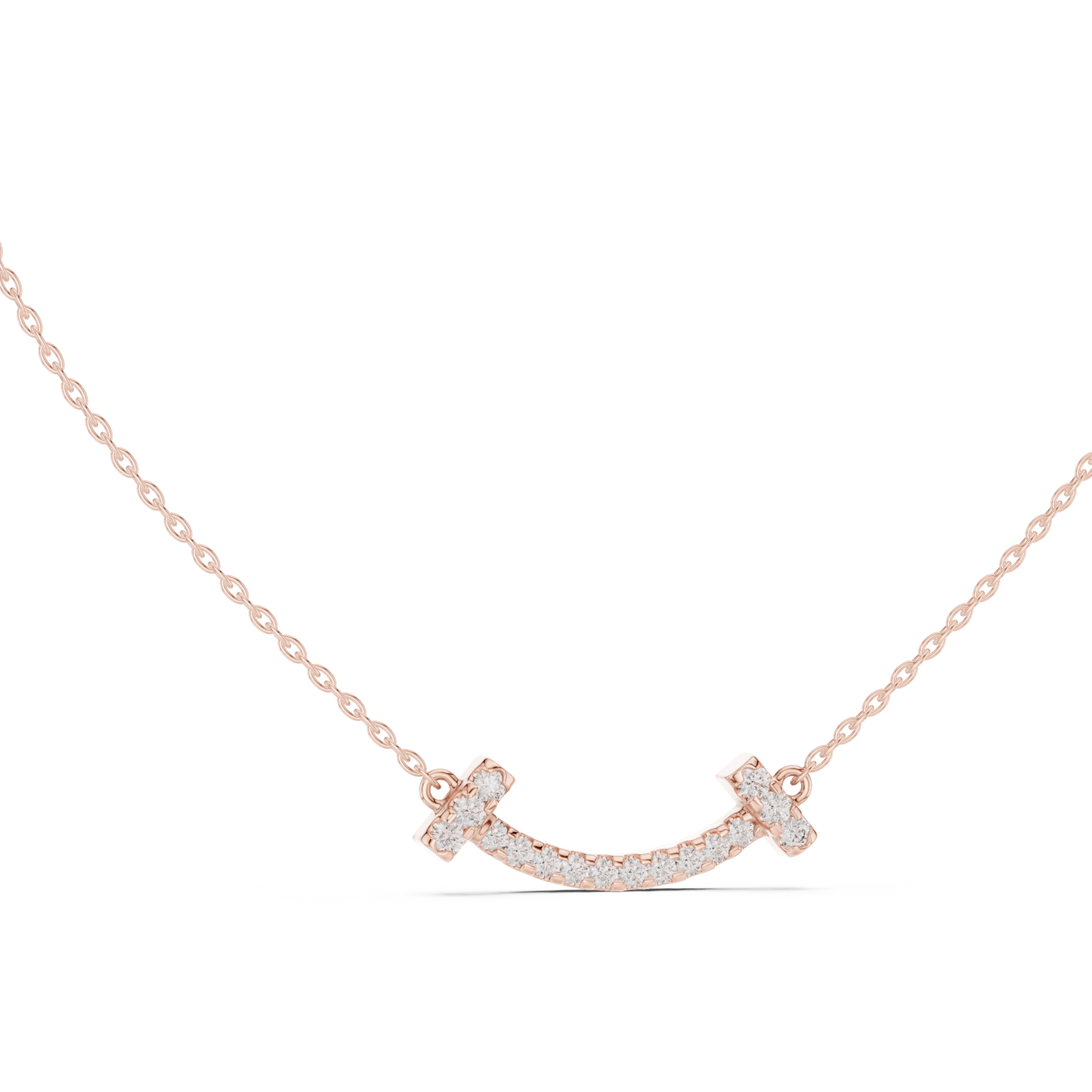 Fine Jewelry Smile Curve Necklace in 18K Gold