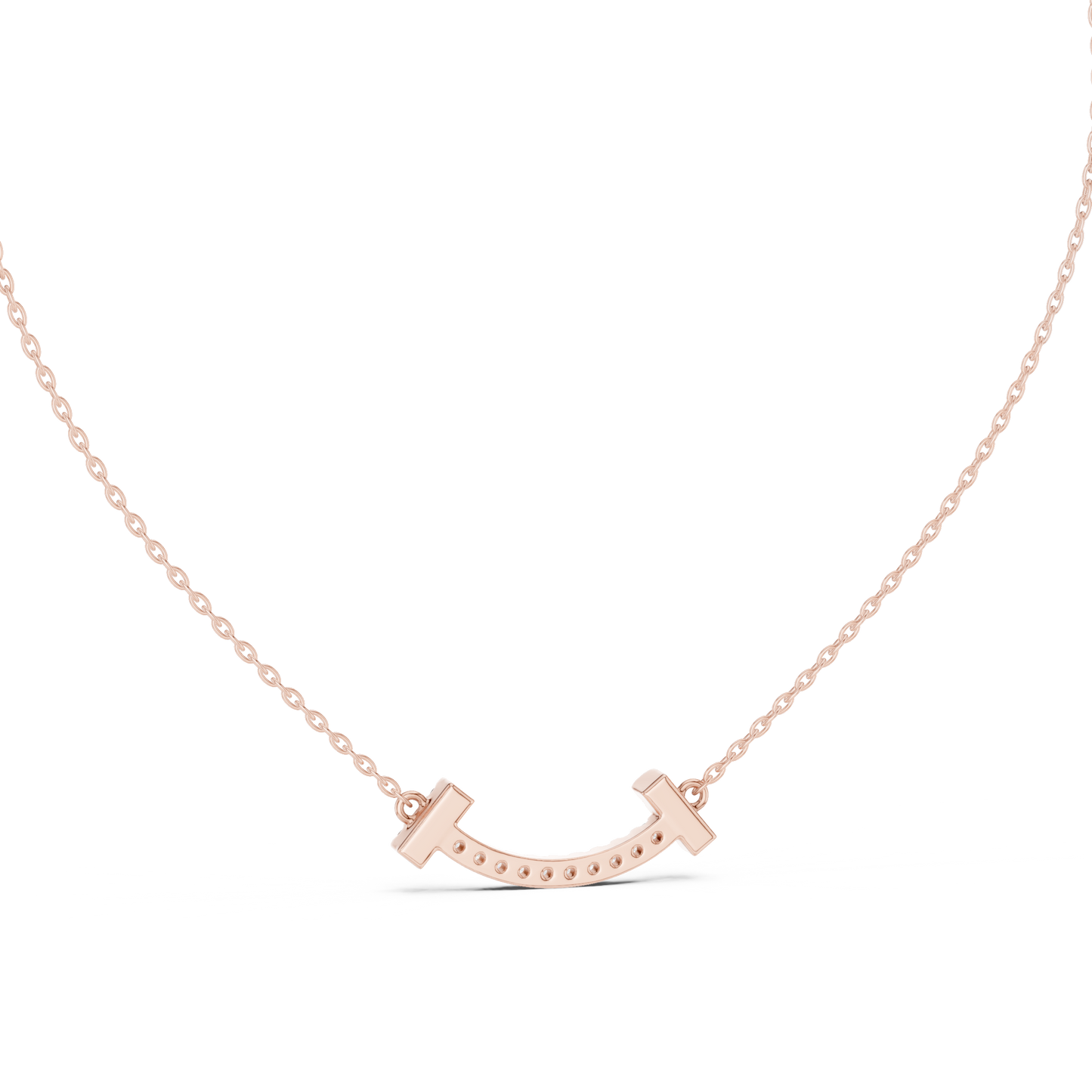 Fine Jewelry Smile Curve Necklace in 18K Gold
