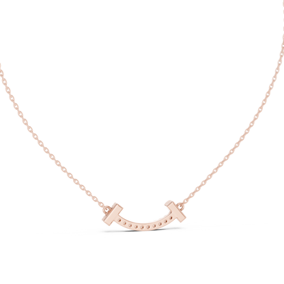 Fine Jewelry Smile Curve Necklace in 18K Gold