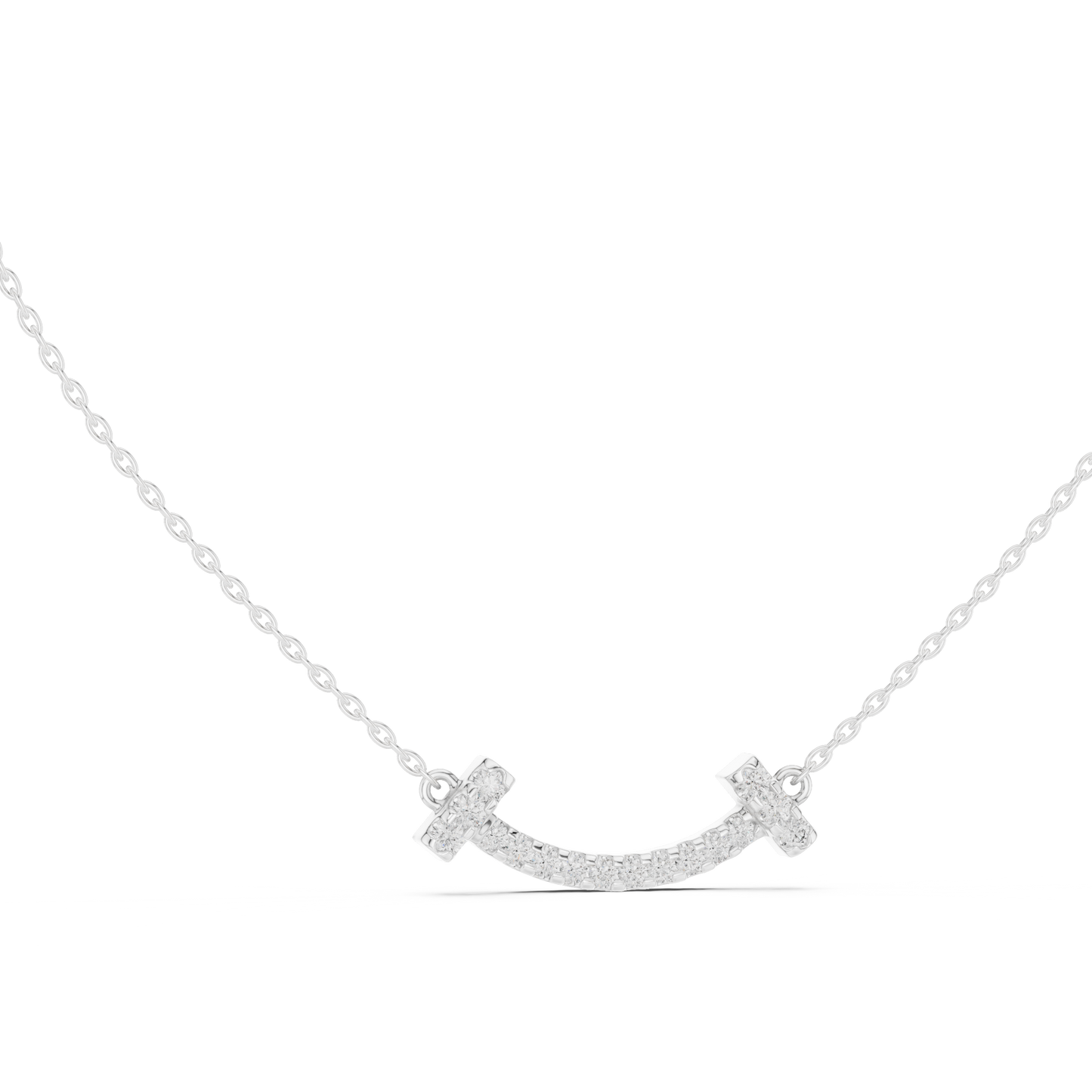 Fine Jewelry Smile Curve Necklace in 18K Gold
