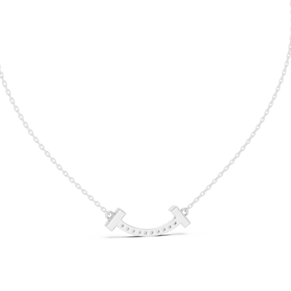 Fine Jewelry Smile Curve Necklace in 18K Gold