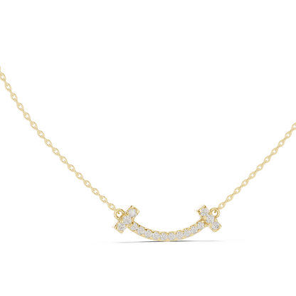 Fine Jewelry Smile Curve Necklace in 18K Gold