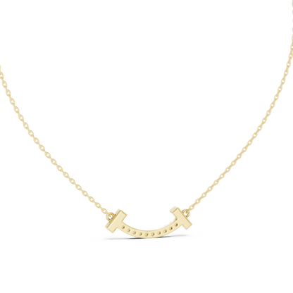 Fine Jewelry Smile Curve Necklace in 18K Gold