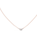 Classic Three-Stone Diamond Pendant Necklace