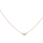Classic Three-Stone Diamond Pendant Necklace