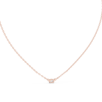 Classic Three-Stone Diamond Pendant Necklace