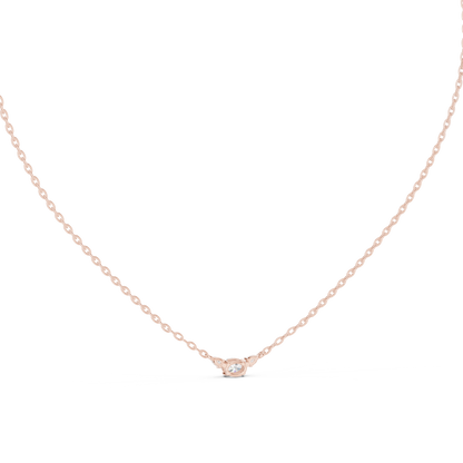 Classic Three-Stone Diamond Pendant Necklace