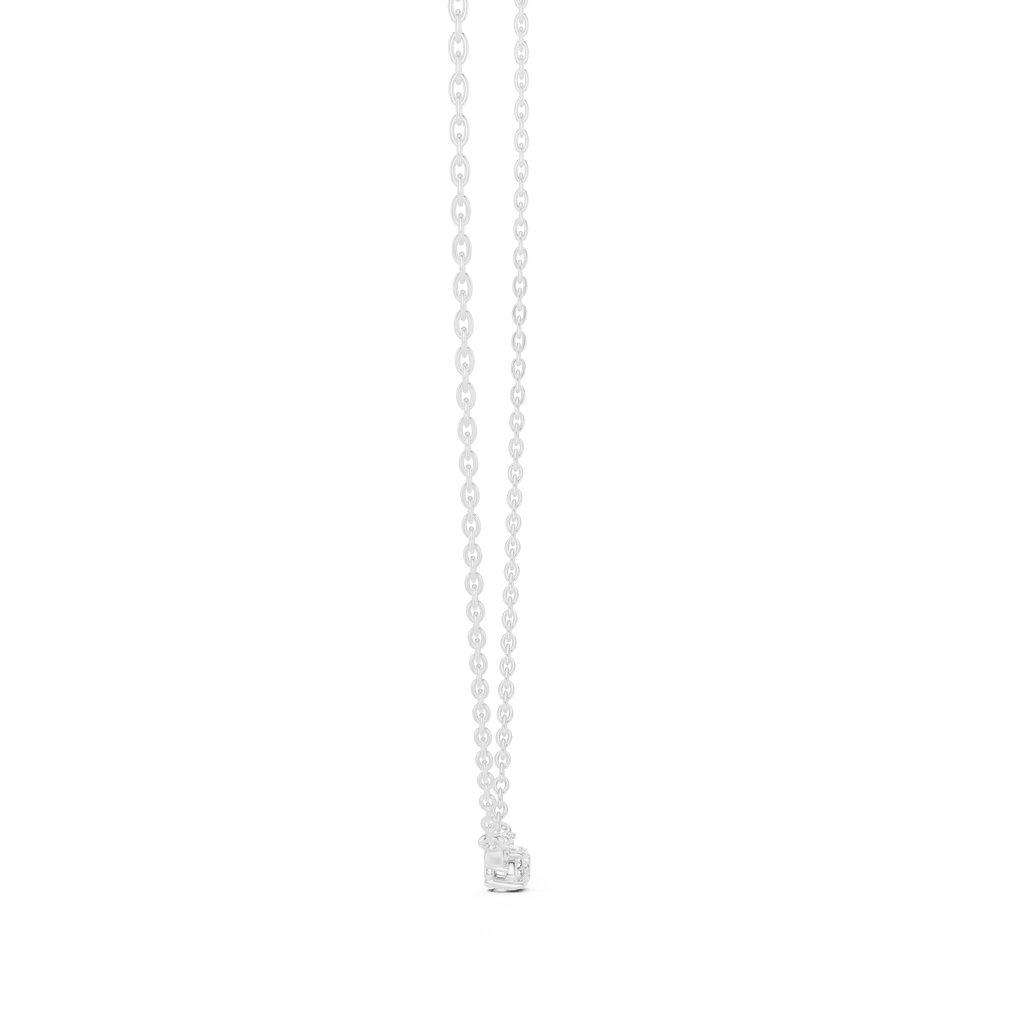 Classic Three-Stone Diamond Pendant Necklace