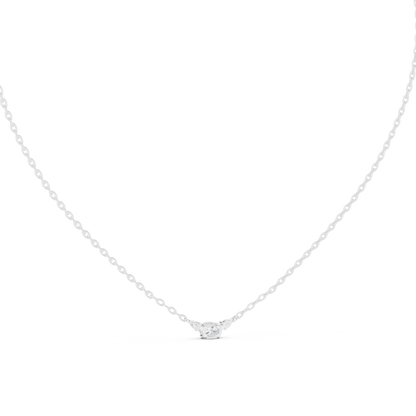 Classic Three-Stone Diamond Pendant Necklace