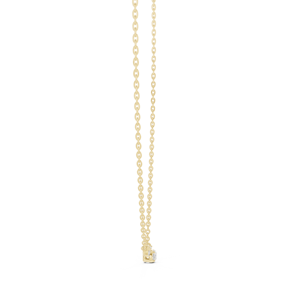 Classic Three-Stone Diamond Pendant Necklace