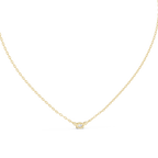 Classic Three-Stone Diamond Pendant Necklace