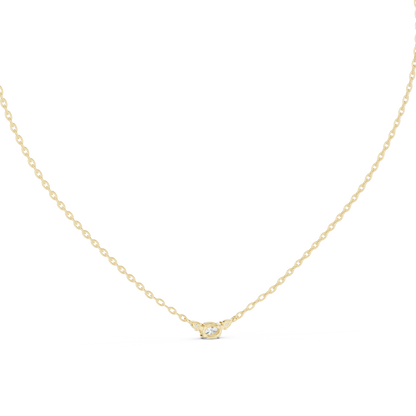 Classic Three-Stone Diamond Pendant Necklace