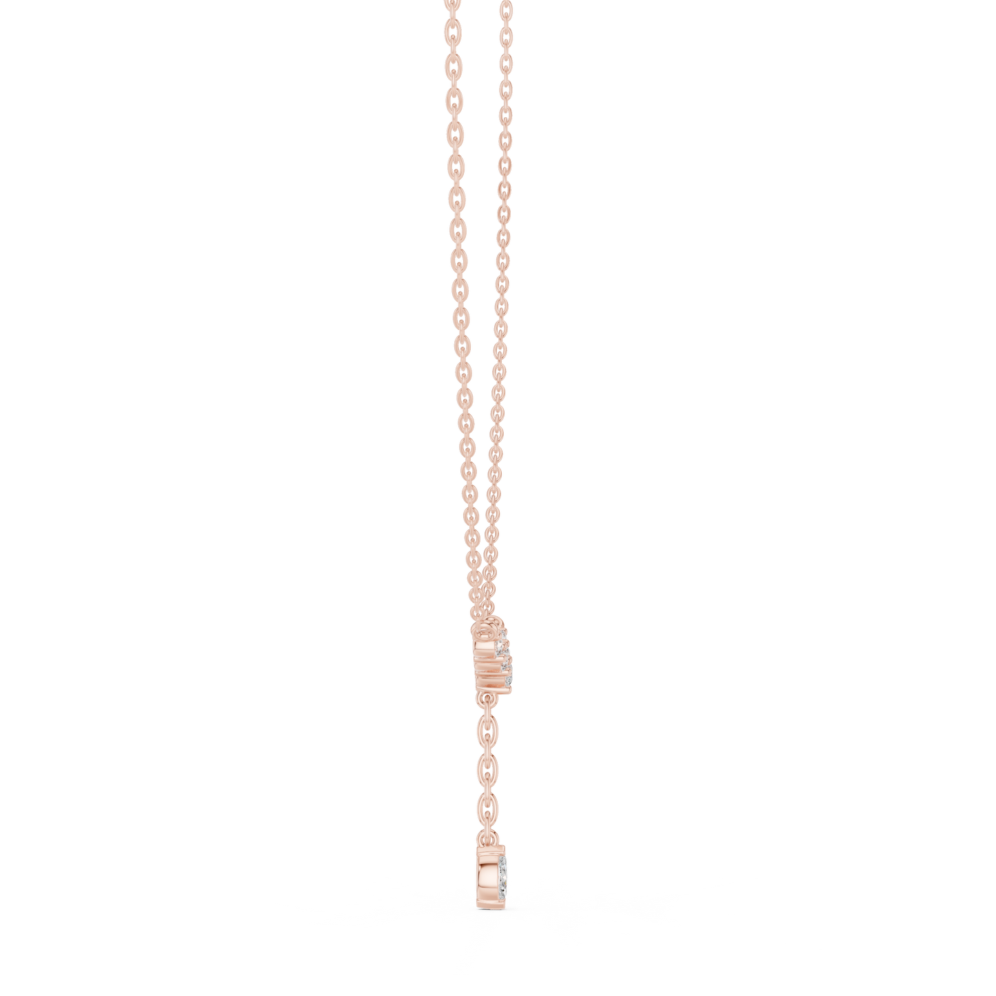 Stylish Lariat Diamond Pendant Necklace