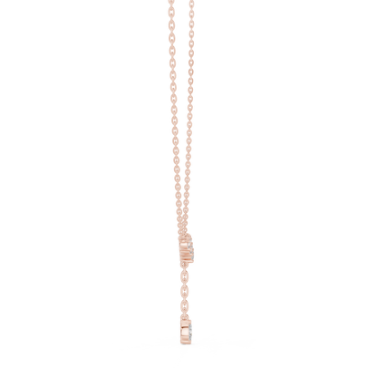 Stylish Lariat Diamond Pendant Necklace