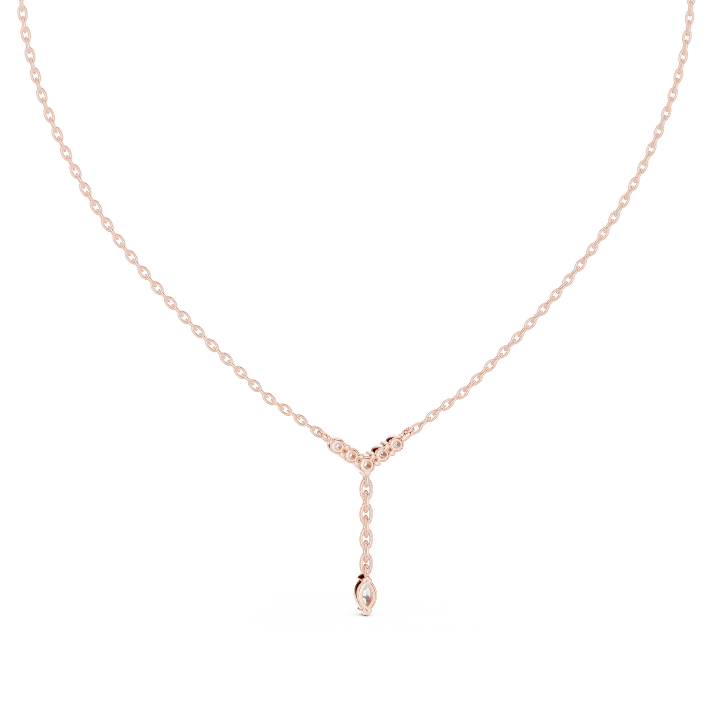 Stylish Lariat Diamond Pendant Necklace