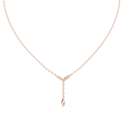 Stylish Lariat Diamond Pendant Necklace