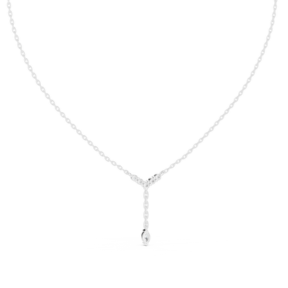 Stylish Lariat Diamond Pendant Necklace