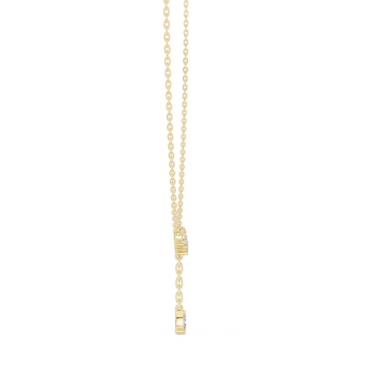 Stylish Lariat Diamond Pendant Necklace