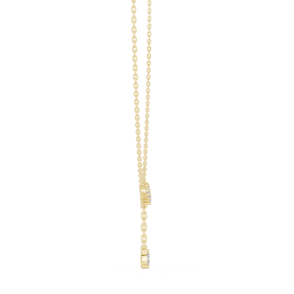 Stylish Lariat Diamond Pendant Necklace