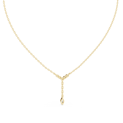 Stylish Lariat Diamond Pendant Necklace