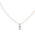Fine Jewelry Pear Diamond Drop Necklace Lightweight Design