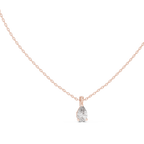 Fine Jewelry Pear Diamond Drop Necklace Lightweight Design