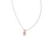 Fine Jewelry Pear Diamond Drop Necklace Lightweight Design