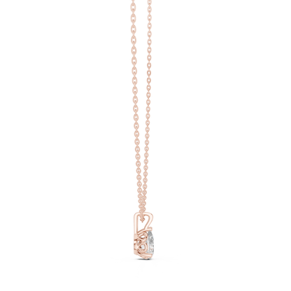 Fine Jewelry Pear Diamond Drop Necklace Lightweight Design