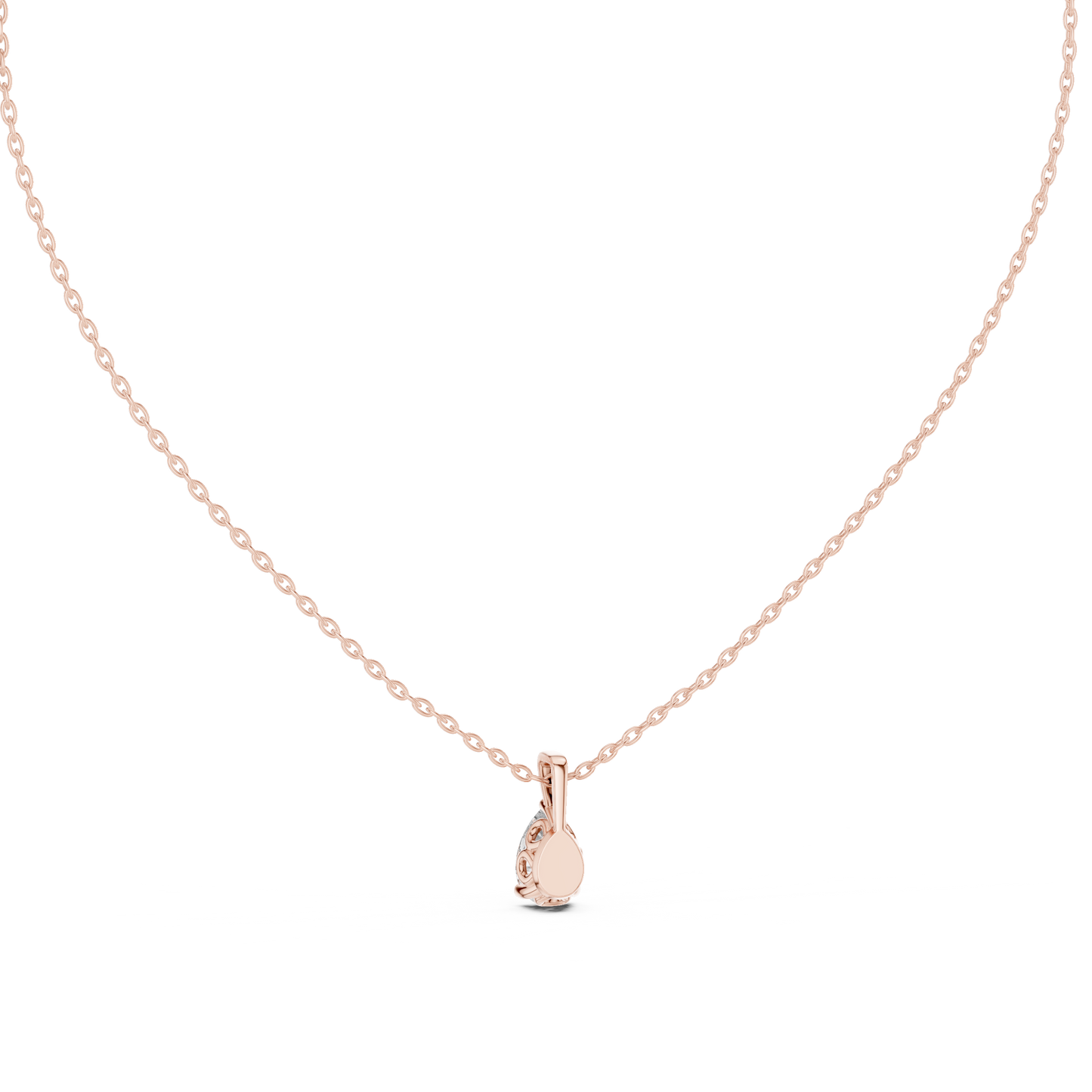 Fine Jewelry Pear Diamond Drop Necklace Lightweight Design