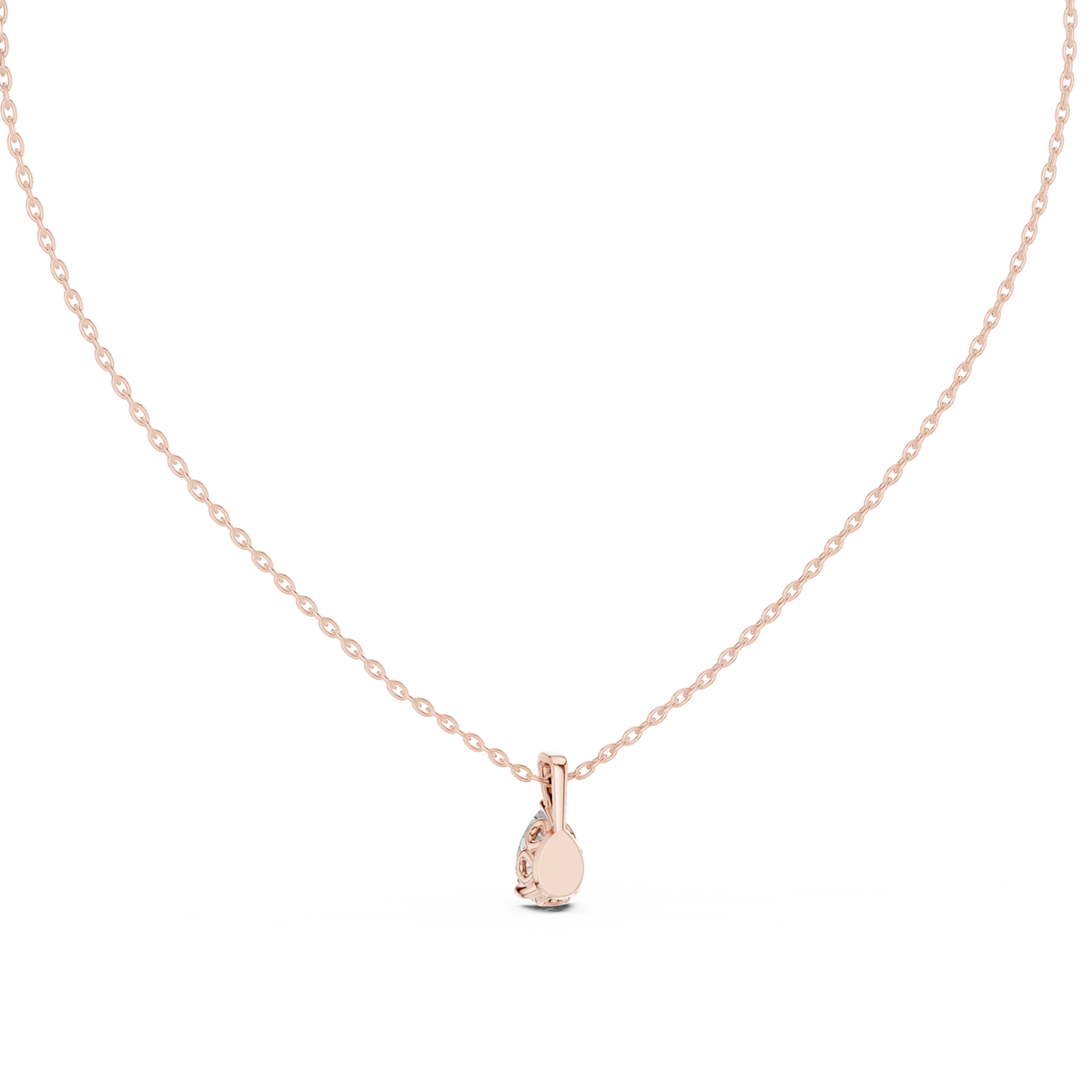 Fine Jewelry Pear Diamond Drop Necklace Lightweight Design