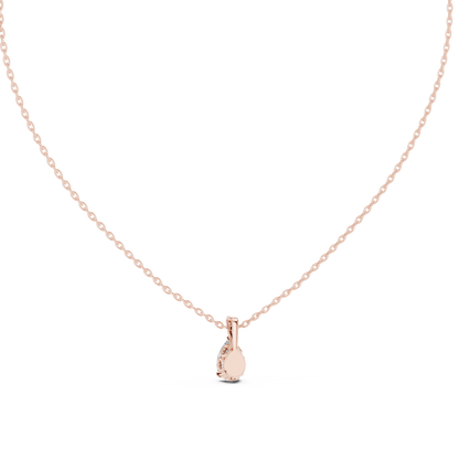 Fine Jewelry Pear Diamond Drop Necklace Lightweight Design