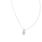 Fine Jewelry Pear Diamond Drop Necklace Lightweight Design
