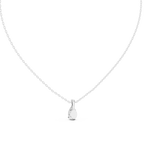 Fine Jewelry Pear Diamond Drop Necklace Lightweight Design