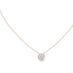 Classic Round Solitaire Diamond Pendant Necklace