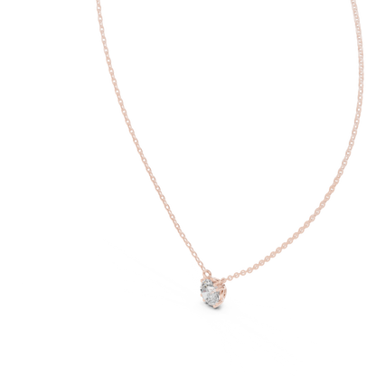 Classic Round Solitaire Diamond Pendant Necklace