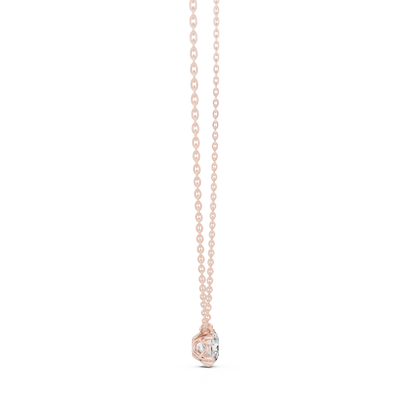 Classic Round Solitaire Diamond Pendant Necklace