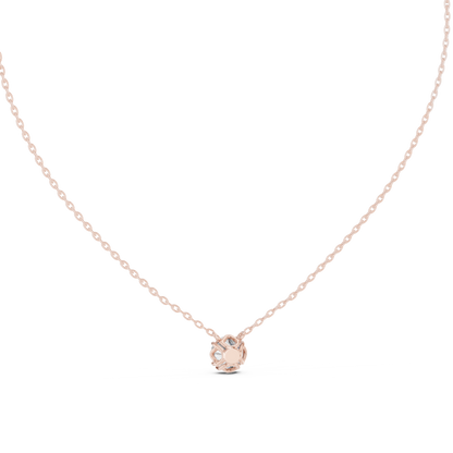 Classic Round Solitaire Diamond Pendant Necklace
