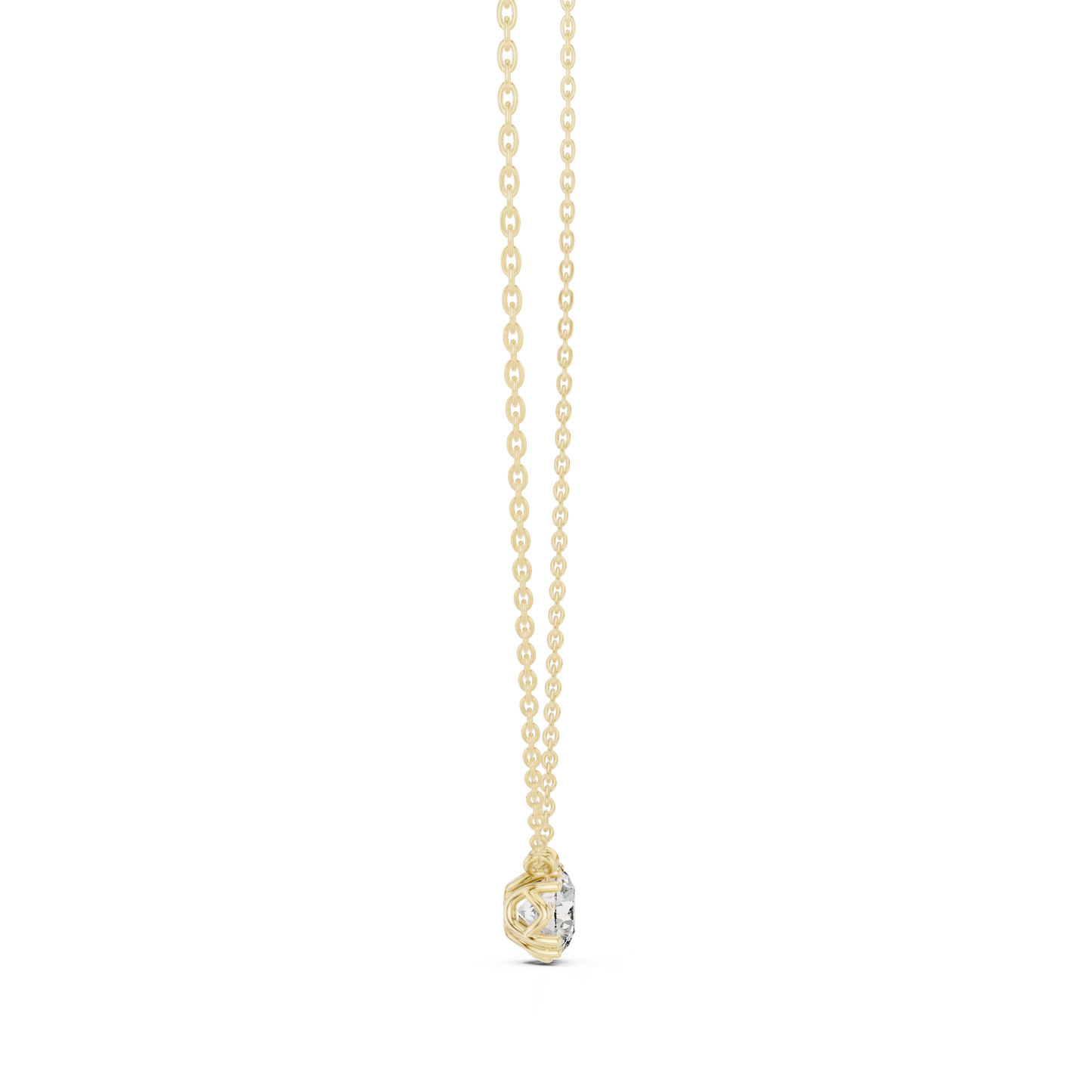 Classic Round Solitaire Diamond Pendant Necklace