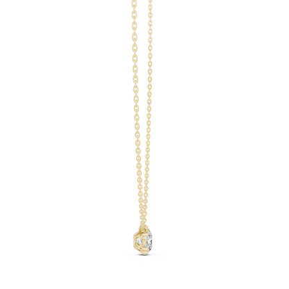 Classic Round Solitaire Diamond Pendant Necklace
